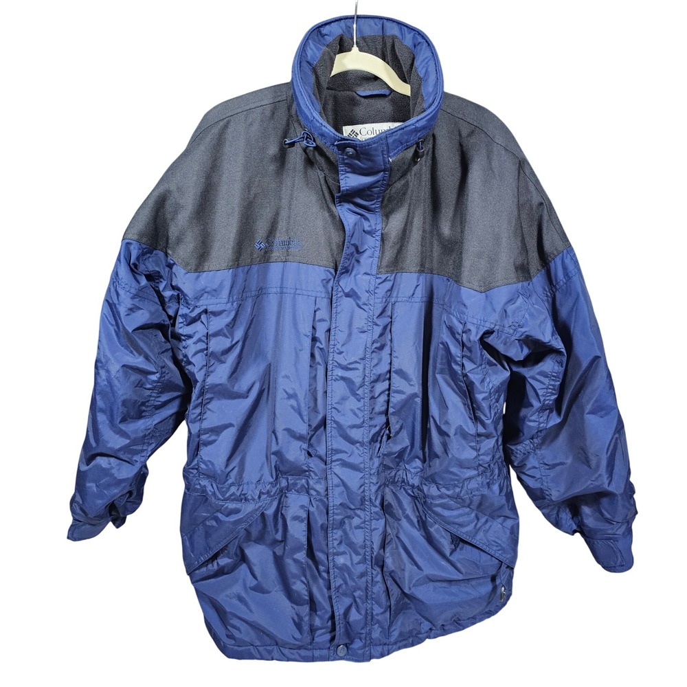 Vtg.Columbia Men L, Ski Cold Weather Jacket Fleece Lined, Hooded, WaterResistant